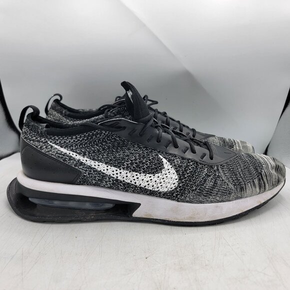 Nike Air Max Flyknit Racer Mens 15 Running Shoes Black White Oreo DJ6106-001 main image 4